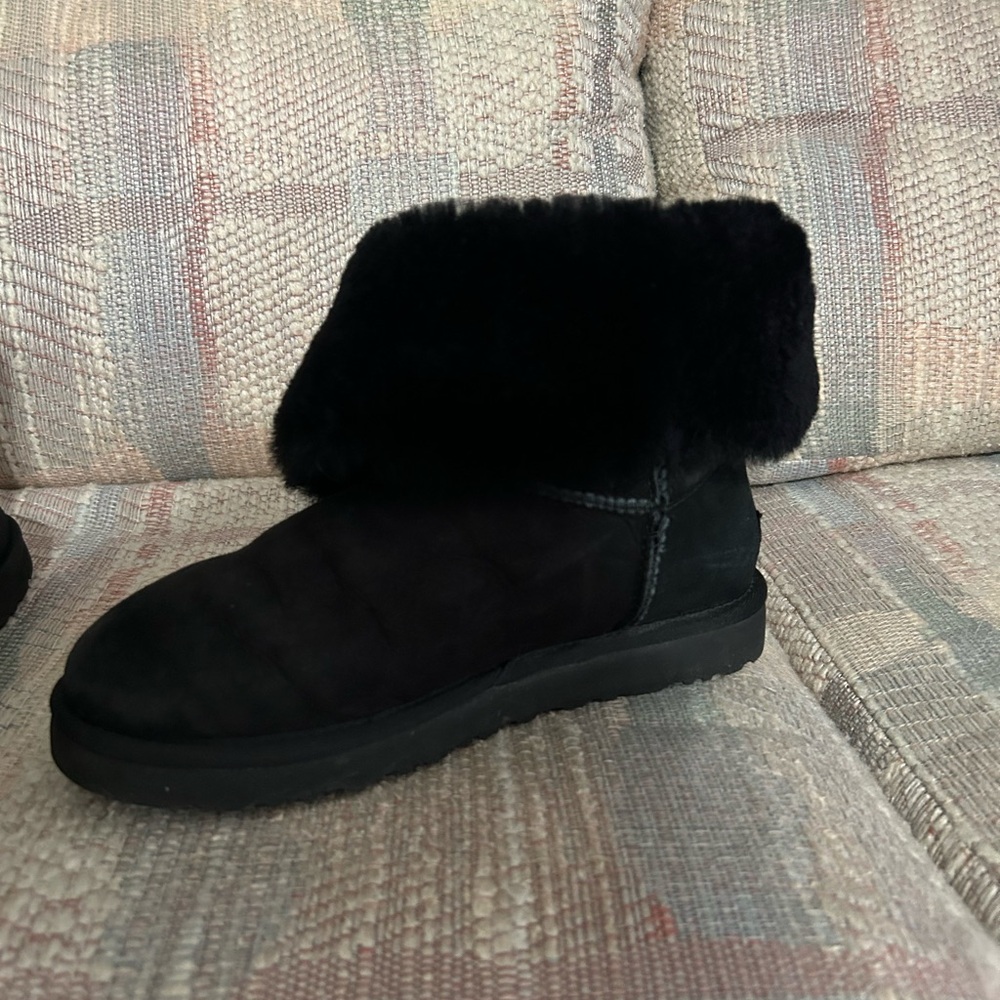 UGG Black Suede Bailey Button II Boots - Picture 9 of 12